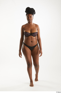 Dina Moses  1 front view underwear walking whole body…